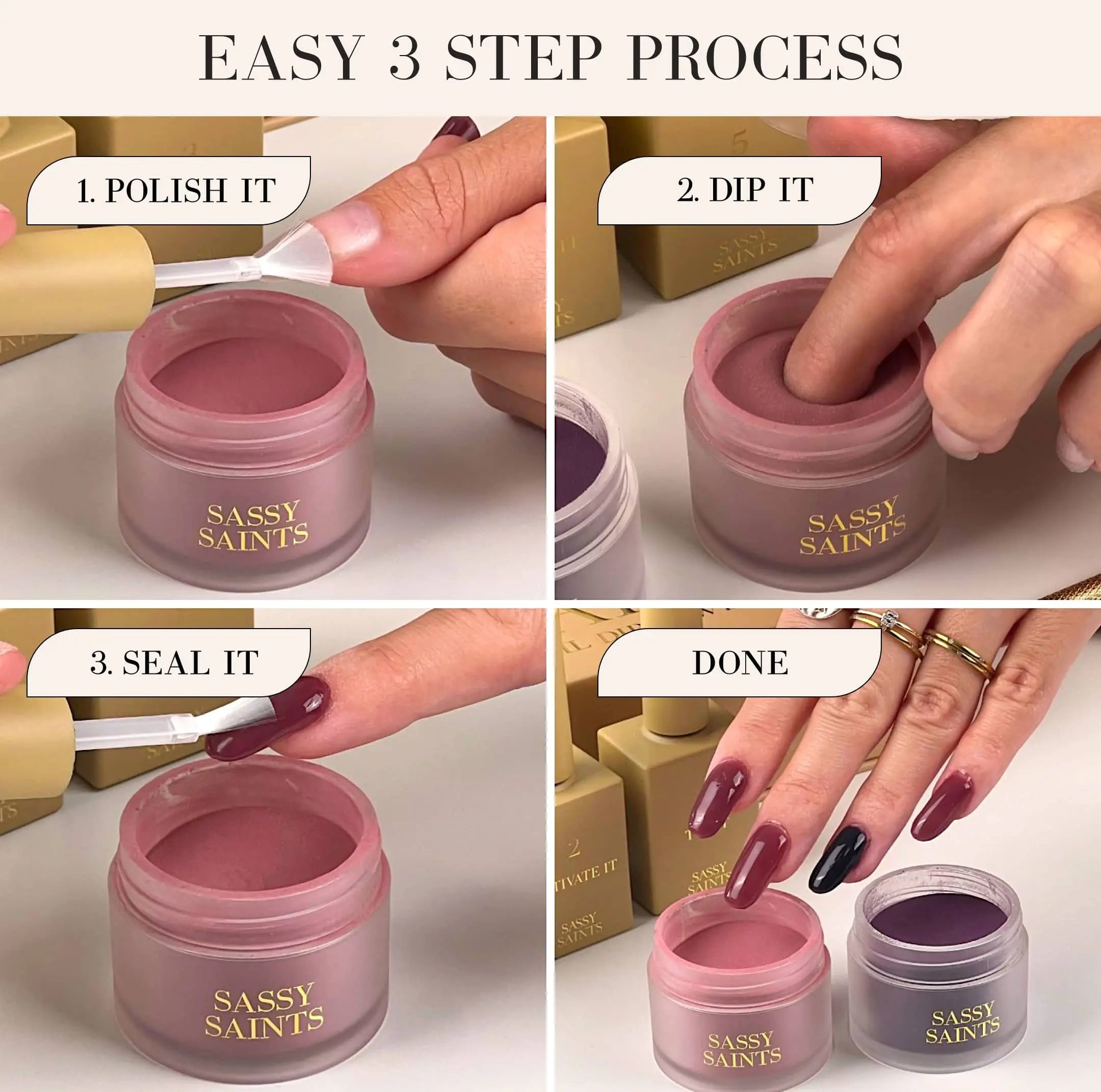 ネイルアート用品(筆など) SASSY SAINTS At-Home Nail Manicure Kit At Home Nail Manicure Kit - Sassy Saints - Brings The Salon